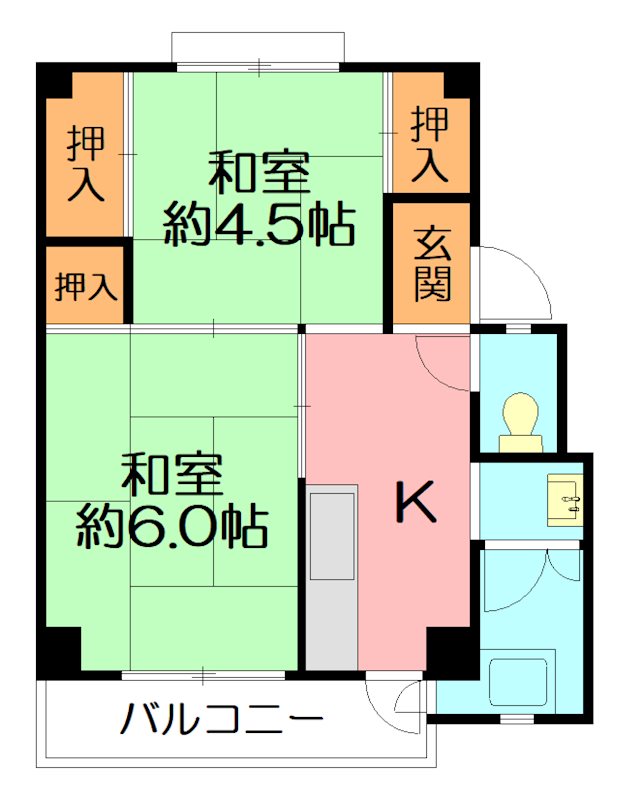 ビレッジハウス三田２号棟の間取り