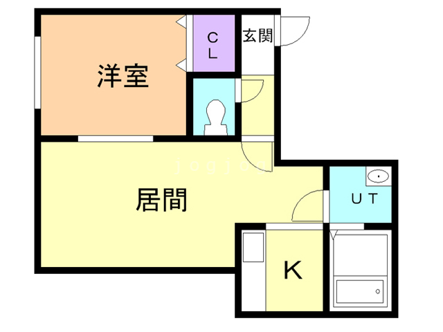 札幌市白石区平和通のアパートの間取り