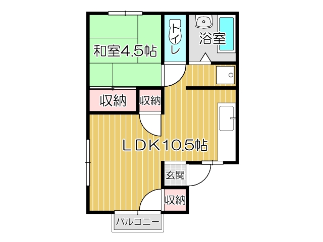 新緑とそよ風のラテIの間取り