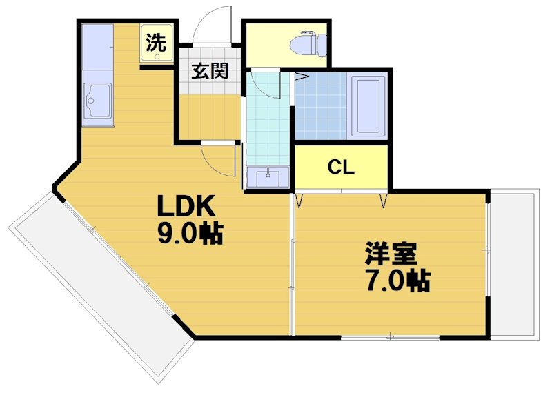 Choei第5コーポ中川の間取り