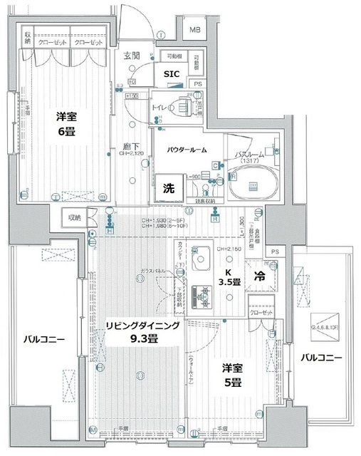 パレステージ平塚の間取り