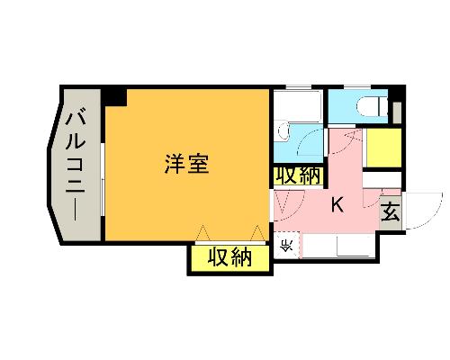 久留米市野中町のマンションの間取り