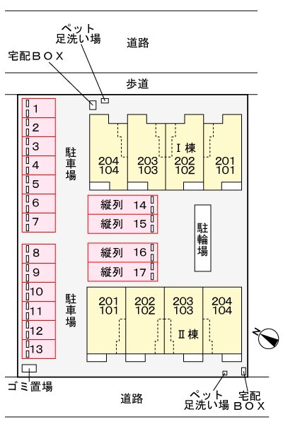 駐車場　駐車場配置図