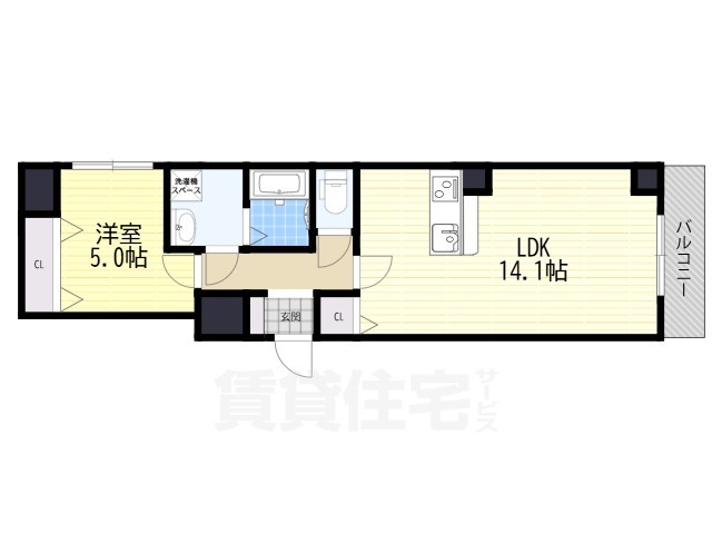 仮称)広野町西裏マンションの間取り