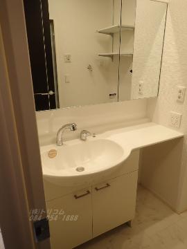 洗面設備　カウンター付洗髪洗面化粧台（イメージ）