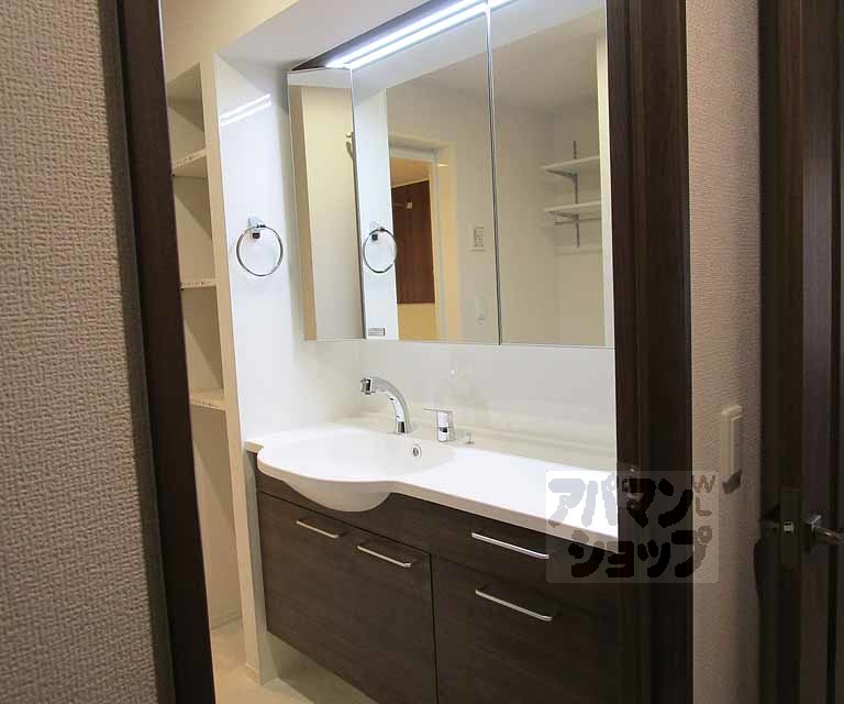 洗面設備　２０１号室の写真です。