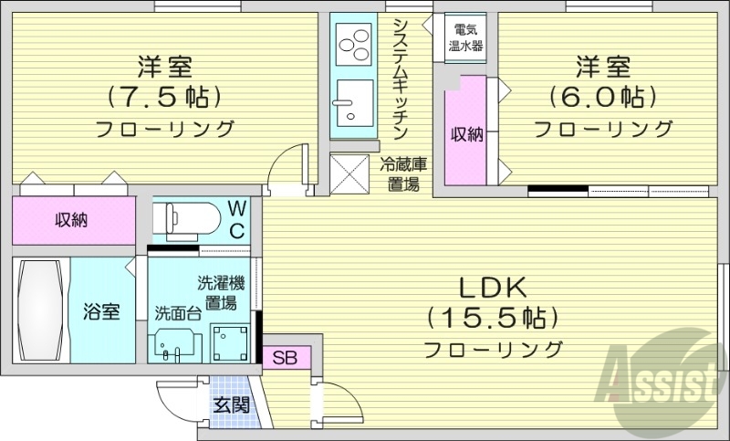 リデーレ元町の間取り写真