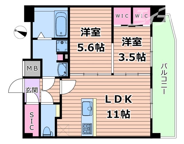 地下鉄御堂筋線 中津駅 徒歩12分 15階建 築1年の間取り写真