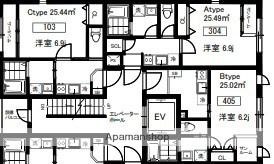 都営浅草線 本所吾妻橋駅 徒歩9分 5階建 築11年の間取り写真
