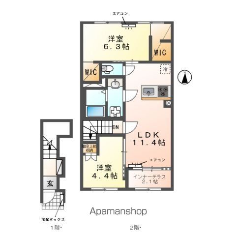 流山市東深井アパートの間取り写真