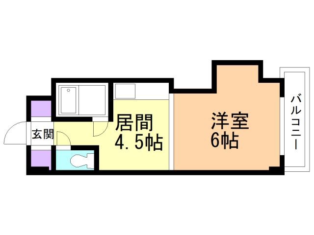 函館市高松町のマンションの間取り