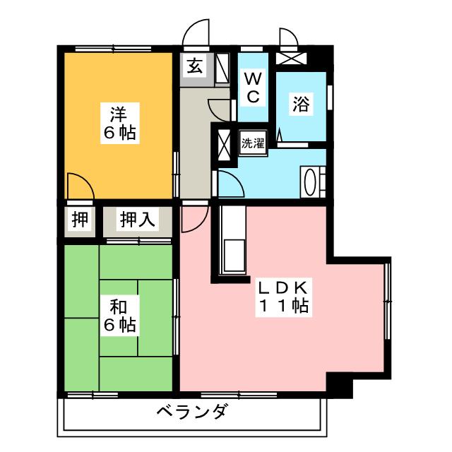 第一日比野ハイツの間取り