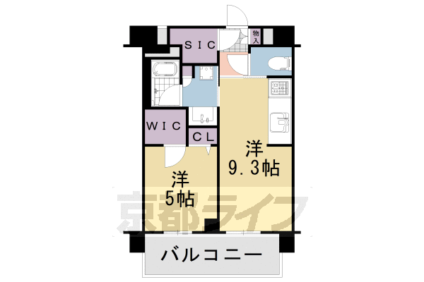 プレサンスロジェ京都西大路五条の間取り