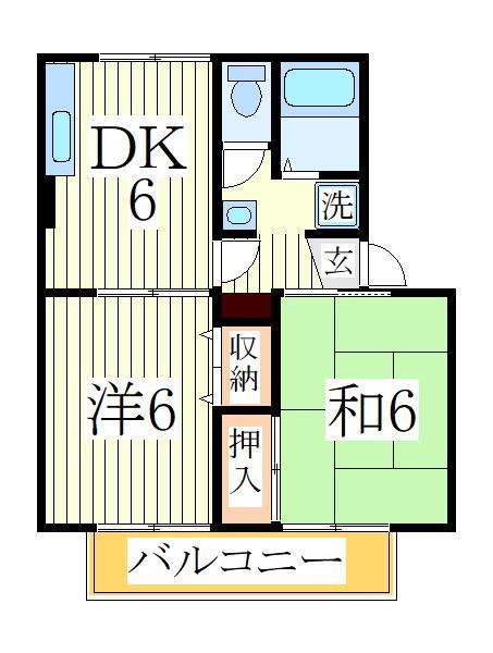 流山市東初石のアパートの間取り