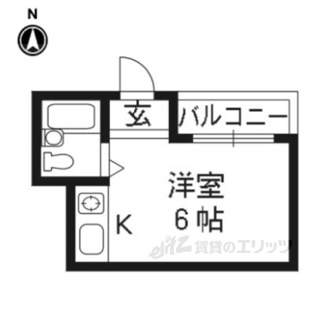 京都市上京区上立売町のマンションの間取り