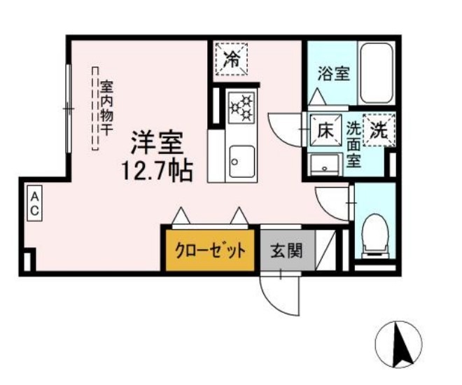 浜松市中央区城北のアパートの間取り