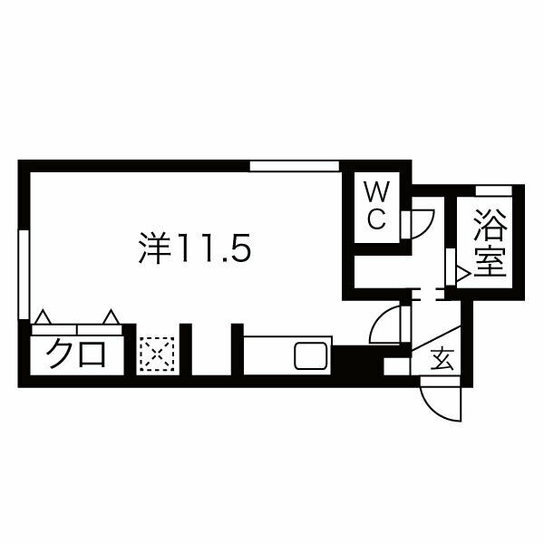 北海道札幌市豊平区平岸一条８（アパート）の賃貸物件の間取り