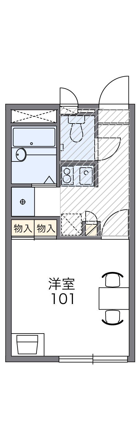 鹿児島市紫原のアパートの間取り