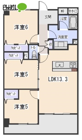 サンシティ岡崎駅前ザ・プレミアムの間取り