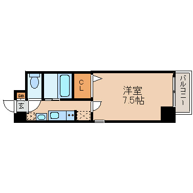 名古屋市熱田区明野町のマンションの間取り