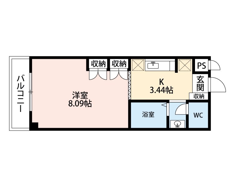 北九州市小倉南区守恒のアパートの間取り