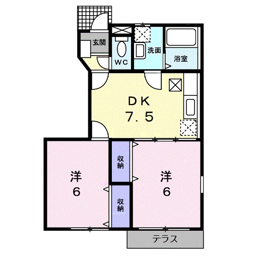 サン　ヴィレッジの間取り