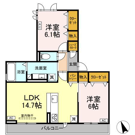 Ｄ－ｓｑｕａｒｅ東橋良町の間取り