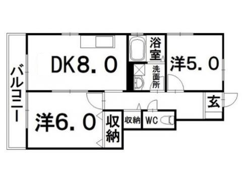 ブランドールBの間取り