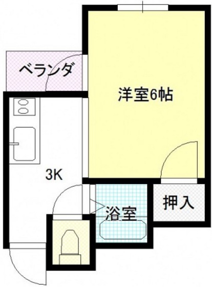 広島市南区宇品御幸のマンションの間取り