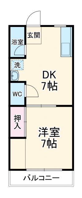 名古屋市北区清水のマンションの間取り