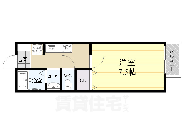 相楽郡精華町祝園西のアパートの間取り