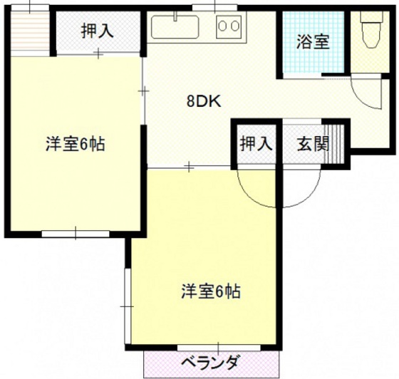 【広島市中区吉島東のマンションの間取り】