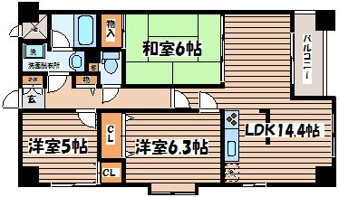 ノーブルシャトーKの間取り