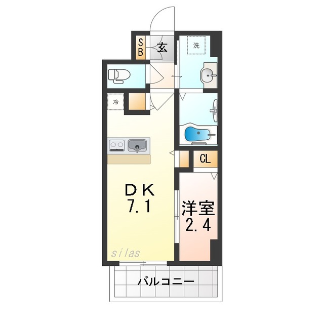 伊丹市千僧のマンションの間取り