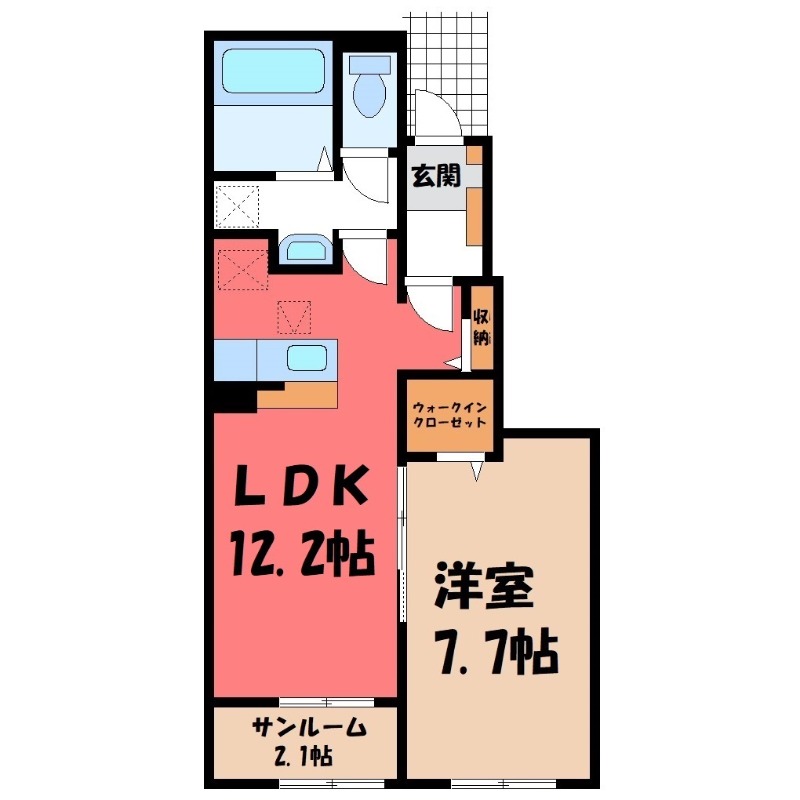 ロイヤル 信濃 Cの間取り