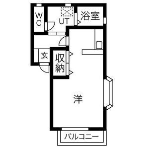 静岡市葵区遠藤新田のアパートの間取り