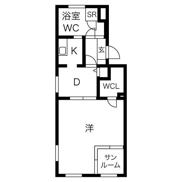 レインボーカーサ内田橋の間取り