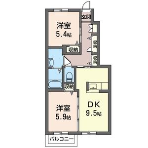 ヤマシメ　ハイツ　シャーメゾンの間取り