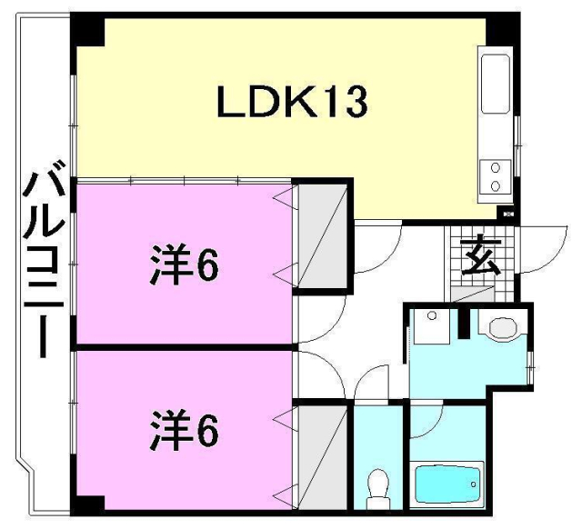 M-court湊町の間取り