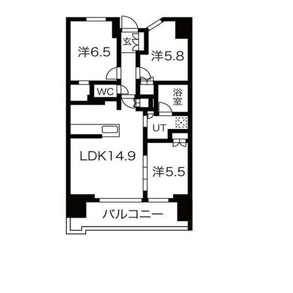 プラウド高岳の間取り