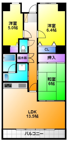 プライムタウン62の間取り