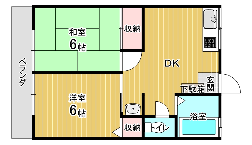 シティハイム明神木の間取り