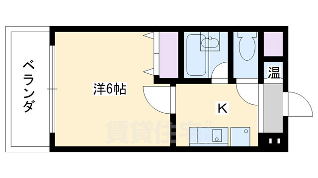 京都市北区平野宮本町のマンションの間取り