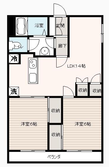 こぐまマンション高松町の間取り