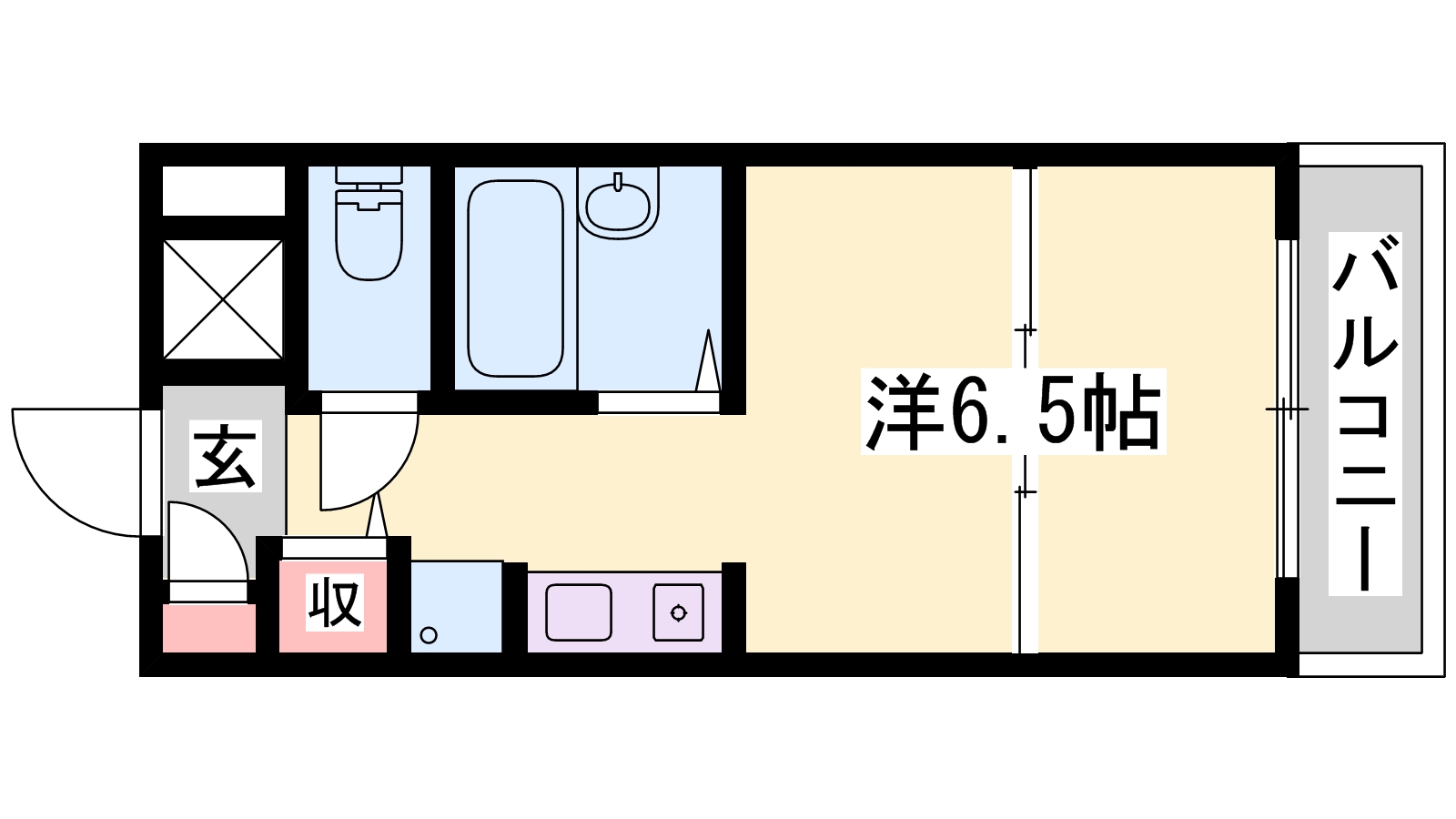 姫路市北平野のマンションの間取り