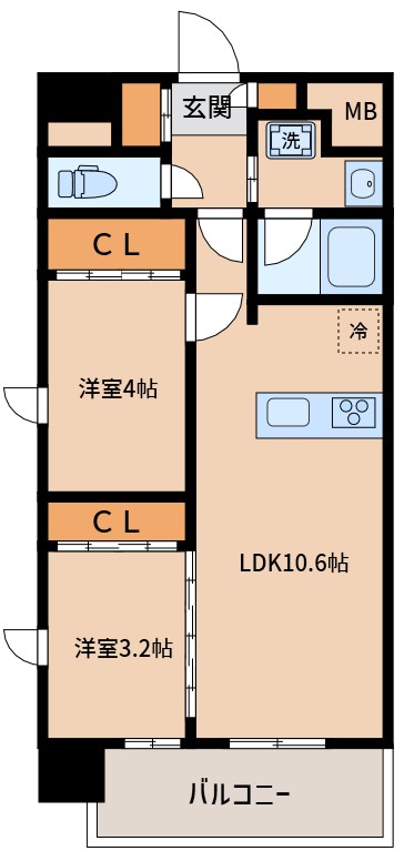 シーズンフラッツ新大阪の間取り