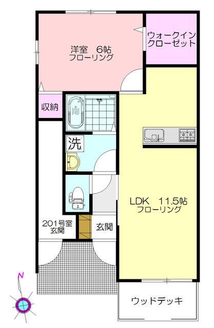 ドエルさつきＢの間取り