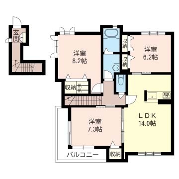 サザンクロス茅ヶ崎Iの間取り