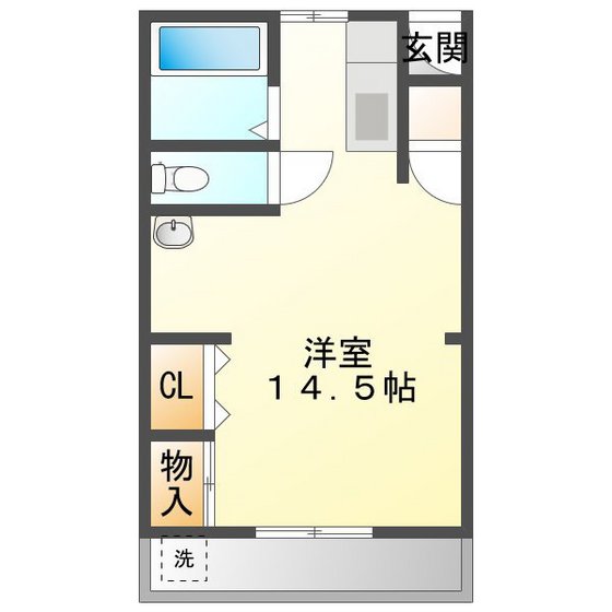 四日市市堀木のマンションの間取り