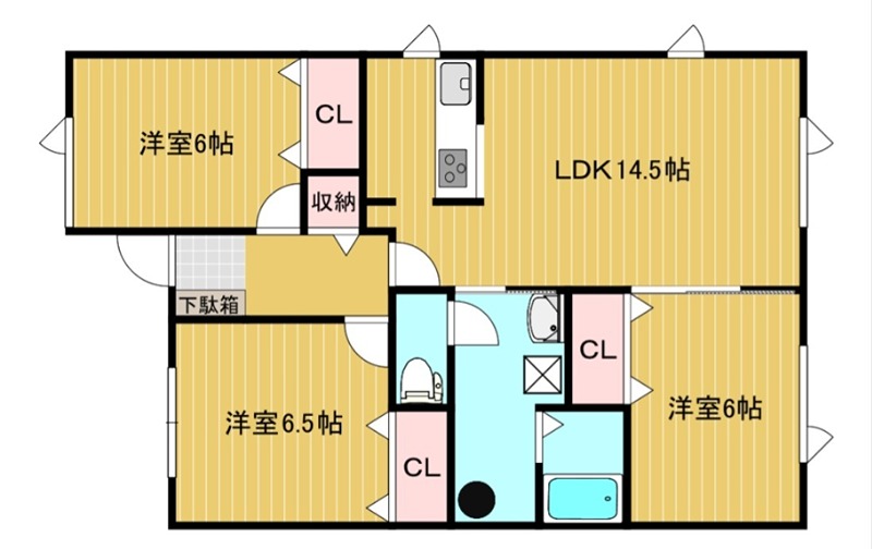 北進町進和ハイツ７の間取り